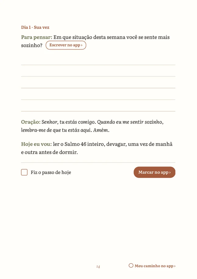 “Sua vez”: pergunta, oração e espaço para escrever